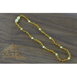 Teething necklace for babies Matt Cognac